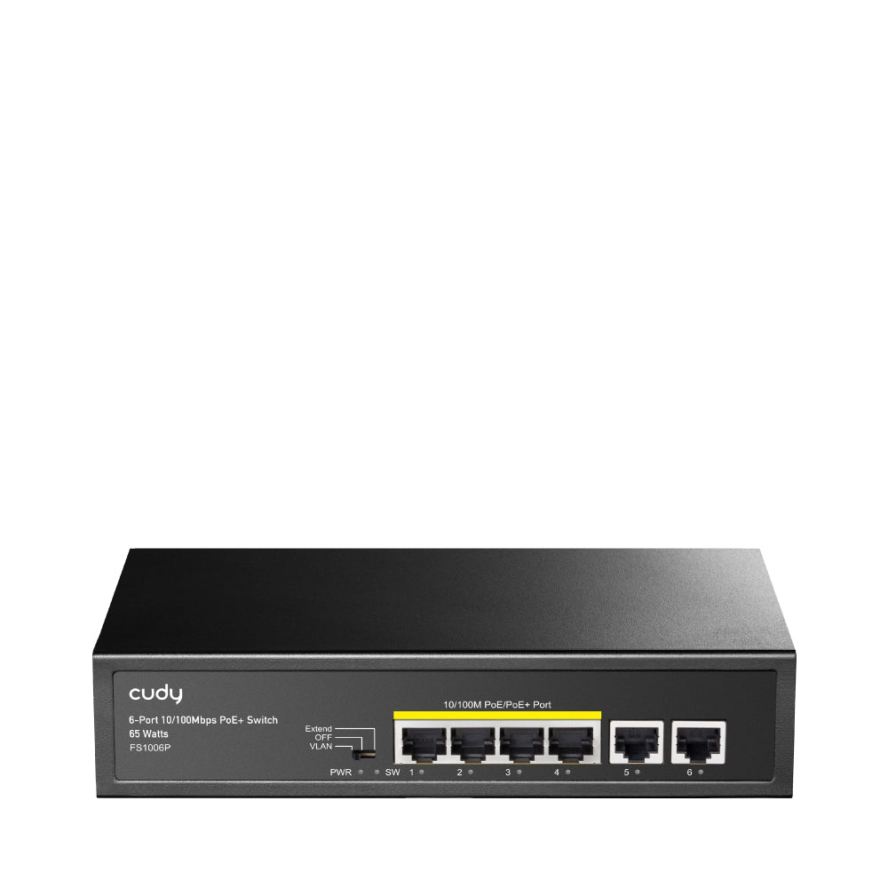 6-Port 10/100M PoE+ Switch, Model: FS1006P -