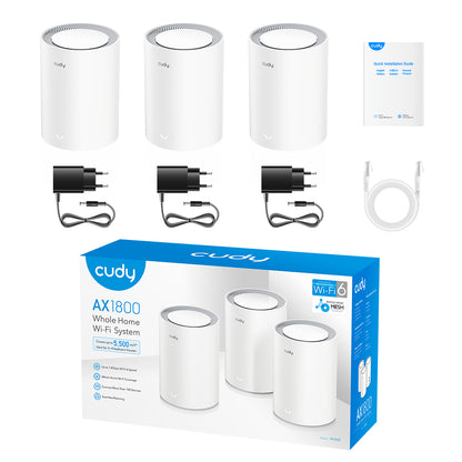 AX1800 Whole Home Mesh WiFi System, Model: M1800 3-Pack - M3000-1