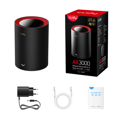 AX3000 2.5G Dual Band Wi-Fi 6 Mesh System, Model: M3000 1-Pack - M3000-2