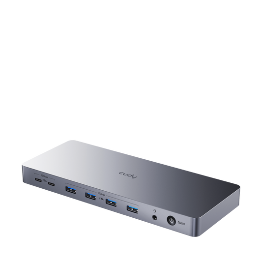 13-IN-1 10 Gbps USB-C Dual 2K Docking Station with 100 W PD, Model: CS600