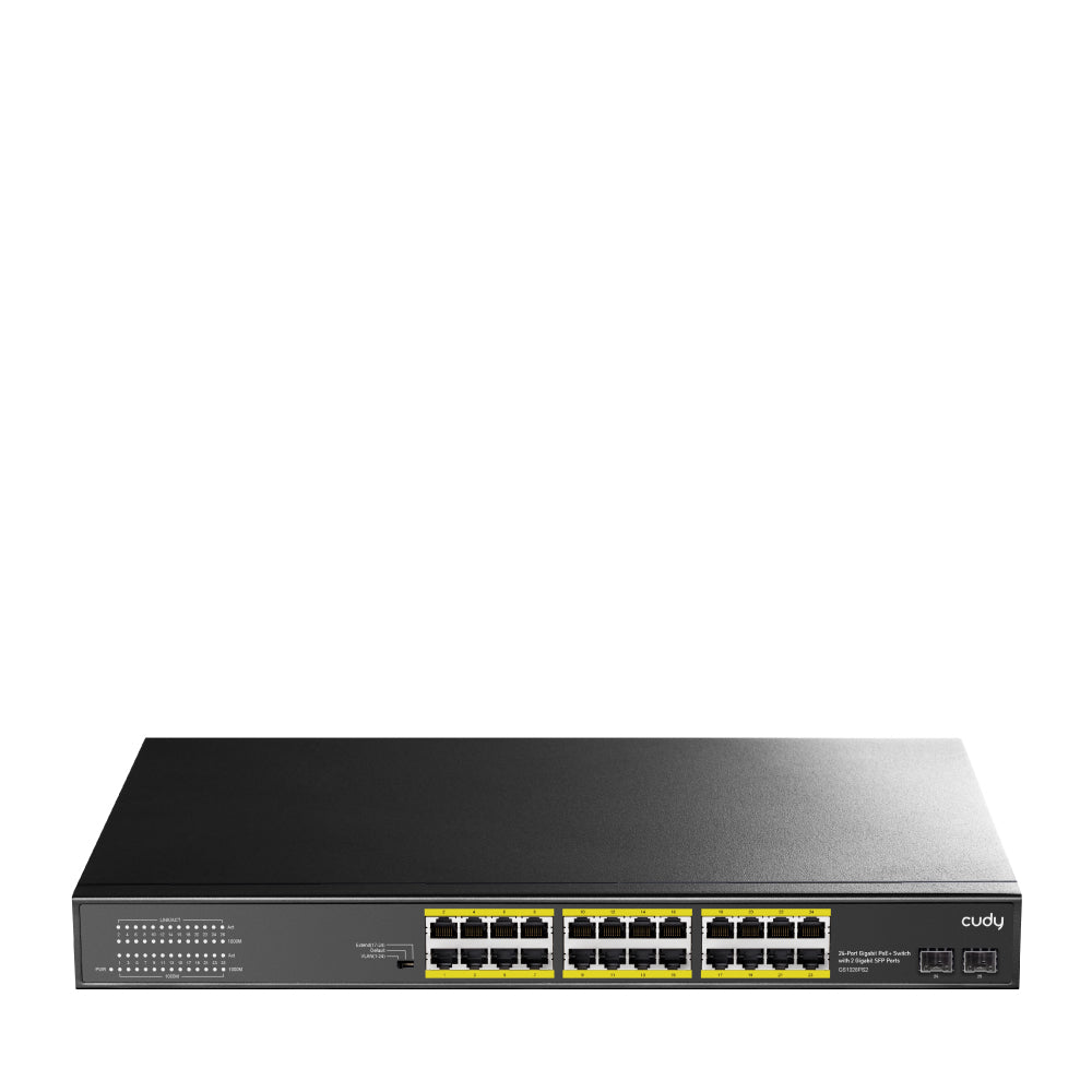 24-Port Gigabit PoE+ Switch with 2 Gigabit SFP