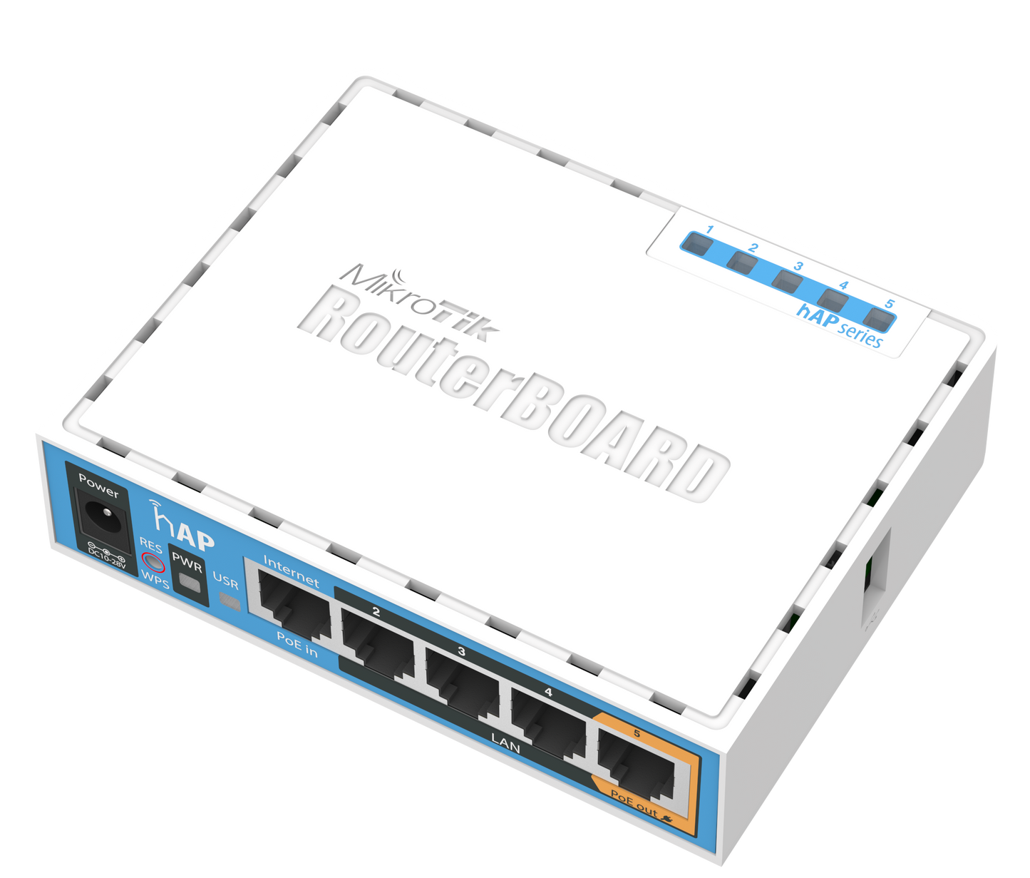 Mikrotik 951Ui-2nD hAP, 5xLAN, 2.4 Ghz, L4, Ap / Router / Firewall / Hotspot - RB750Gr3