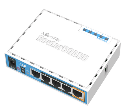 Mikrotik 951Ui-2nD hAP, 5xLAN, 2.4 Ghz, L4, Ap / Router / Firewall / Hotspot - RB750Gr3